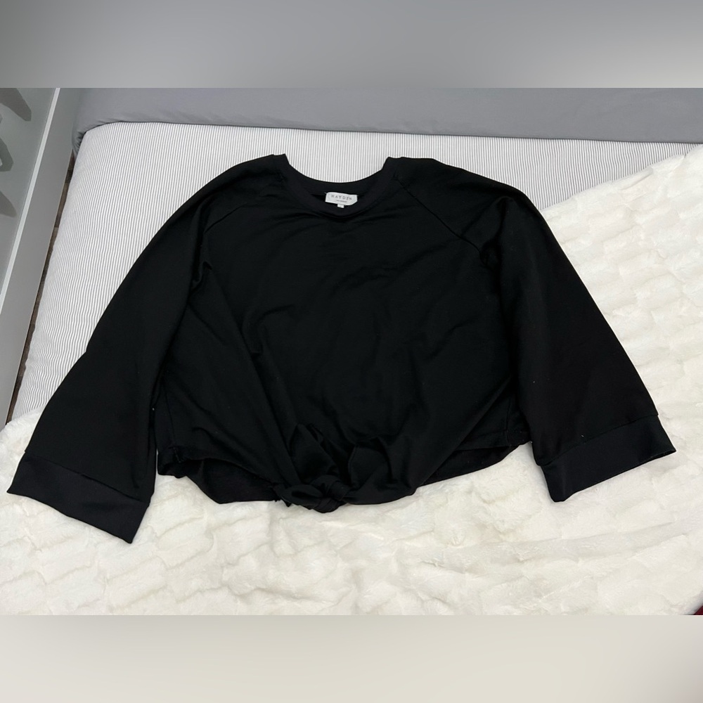 Hayden Los Angeles Tie Sweatshirt with Belle Sleeves